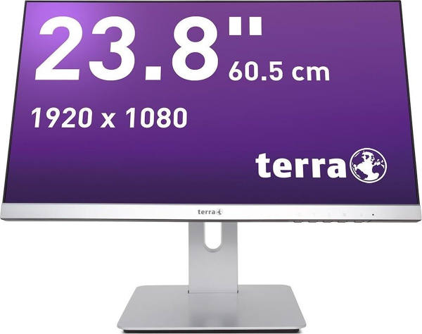 Terra 2462W 23,8" Pivot monitor zilver DVI, HDMI, DisplayPort Full-HD 1920 x 1080 - Afbeelding 4