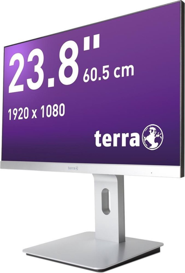 Terra 2462W 23,8" Pivot monitor zilver DVI, HDMI, DisplayPort Full-HD 1920 x 1080 - Afbeelding 2