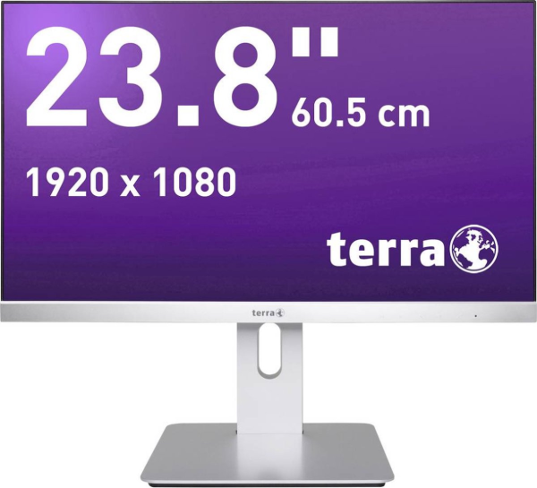 Terra 2462W 23,8" Pivot monitor zilver DVI, HDMI, DisplayPort Full-HD 1920 x 1080 - Afbeelding 15