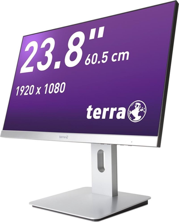 Terra 2462W 23,8" Pivot monitor zilver DVI, HDMI, DisplayPort Full-HD 1920 x 1080 - Afbeelding 8