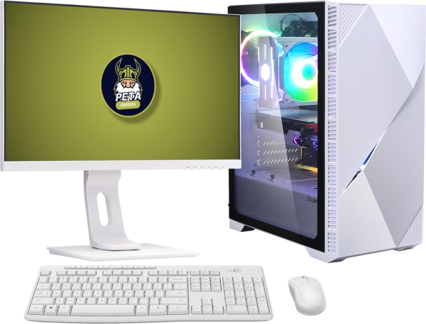 peta Gaming Set Iceberg - AMD Ryzen 7 5700G - 32GB - 4.0TB SSD - Nvidia RTX3060 12GB - WiFi - Windows 11 Pro (GamePC + 24" FullHD monitor + toetsenbord + muis) - Afbeelding 2