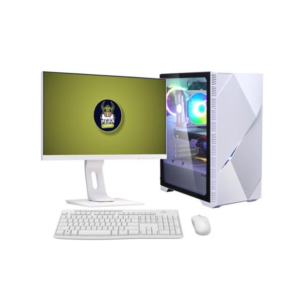 peta GamePC Iceberg - AMD Ryzen 7 5700G - 32GB - 2.0TB SSD - Radeon RX Vega 8 - WiFi - Windows 11 Pro - 24" Monitor - draadloos toetsenbord en muis